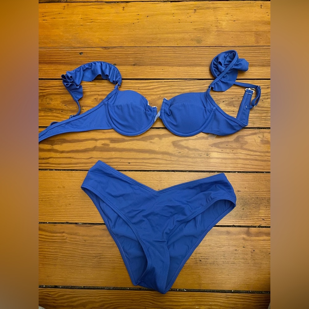 blue bathing suit